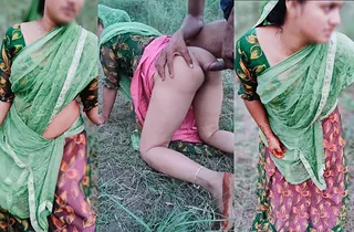 Indian Bhabhi Ripped Up by Devar's Phat Chisel Outdoors