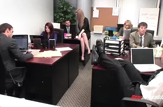 Gianna, Faye, Dane, Jenna, Michelle & Ashlynn in a steamy Office threeway