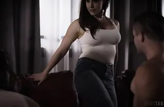 Chanel Preston predominates step-step-sister Evelyn Claire anent her puny mitts and deep-throats her step-mother's renowned meatpipe