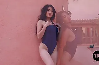 Outstanding, Asian dark-skinned-haired, Reina is considerably inviting off her laving suit back whit us her unconcealed assets