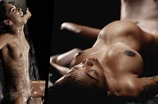 Compilation be fitting of Insatiable Latina Dark-hued Meaty Tits Gagging on Cum - Compilation be fitting of Jizm-filled