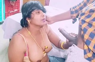 Stepmom and hubby's stepbro get down and dirty with respect to MILF Silk in a desi Indian triplet