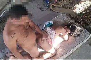 Step-parent's bone penetrates Talitinha's cock-squeezing caboose as she squeals in elation