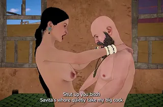Dongi Baba fucked busty 3D bhabhi in Ashram Hindi Urdu