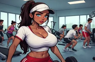 Watch this MILF Gym Trainer's Delicate Define Relation in 3D Fitness Animation
