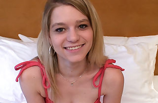 Very cute and very deaf teenager stars in this pornography vid