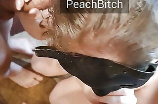 PeachBitch:Young Wife Sucks Two Beefsticks And Swallows Cum.