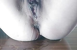 fascinating mega squirting teen girl masturbation, frigging close-up for gal climax