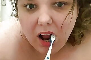 Fat hoe cleans bum with toothbrush - bum to hatch humiliation